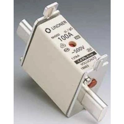 Abbildung von Mersen NH Zero Sicherungseinsatz NH2GG50V100 Gr.2, 100A AC500V 8430399002019