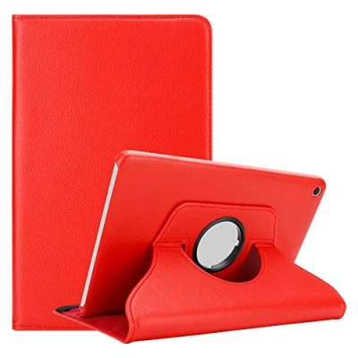 Abbildung von Cadorabo Hülle kompatibel mit Huawei MediaPad T1 8 (8.0 Zoll) Tablethülle ohne Auto Wake Up aus Kunst Leder Flip Klappbare Stoßfeste Cover für Tasche in Rot
