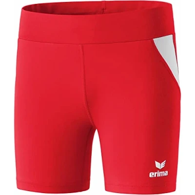 Abbildung von erima Damen Shorts Tight, Rot/Weiß, 36, 829405