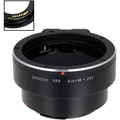 Abbildung von Fotodiox Pro Lens Mount Adapter Compatible with Kiev 88 SLR on Canon EOS (EF, EF S) D/SLR Camera Body Gen10 Focus Confirmation Chip