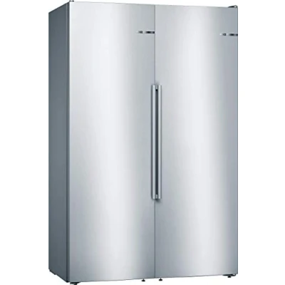Abbildung von Bosch KAN95AIEP Europäischer Side by Kühlschrank, 186 x 120 cm, 346L Kühlen &amp; 242L Gefrieren, VitaFresh plus 2x längere Frische, NoFrost nie wieder abtauen, EasyLift flexible Glasplatten