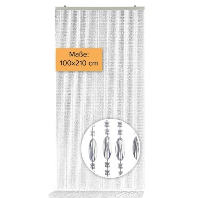Abbildung von Kobolo Türvorhang DIAMONDS Kunststoff klar 80 Stränge 100x210cm, Ösen (1 St), transparent
