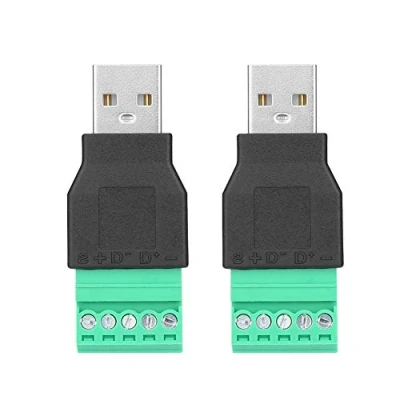 Abbildung von 2 stücke usb stecker auf 5 pin schraubklemme adapter generator modul terminal block