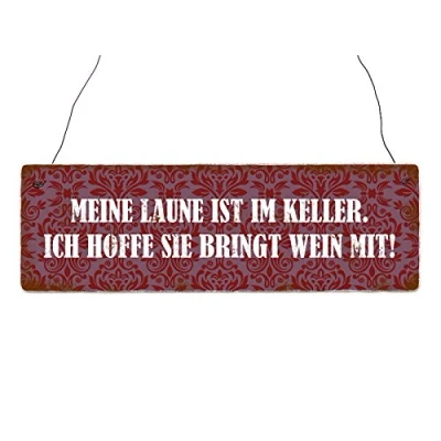 Abbildung von Interluxe Holzschild Shabby Meine Laune IST IM Keller Lustig Wein Liebeskummer Spruch
