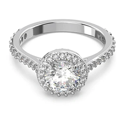 Abbildung von Swarovski Constella Cocktailring, Rhodinierter Damenring mit Strahlenden Kristallen
