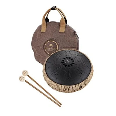 Abbildung von Sonic Energy 10 Zoll Zungentrommel H Moll, 8 Töne Für Meditation, Yoga, Percussion Inkl. Schlägel &amp; Tasche Schwarz (MOSTD1BK)