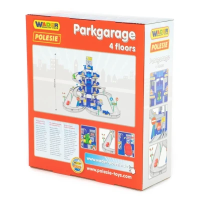 Abbildung von WADER QUALITY TOYS Spielzeug Auto Garage Parkhaus Autogarage 4 Ebenen u. Spielstraße