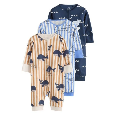 Abbildung von Next Footless 3 PACK Regular FIT Pyjama für Kinder, Größe: 74, Blue