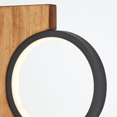 Abbildung von Brilliant LED Tischleuchte Cheesy, fest integriert, Warmweiß, 50 cm Höhe, 1300 lm, 3000K, Holz/Metall, natur/schwarz