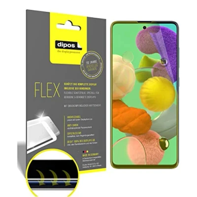Abbildung von dipos I 2X Schutzfolie 100% kompatibel mit Samsung Galaxy A51 5G Folie Full Cover 3D Displayschutz