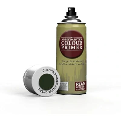Abbildung von The Army Painter Colour Primer, Angel Green 400 ml Grundierung Spray für Fantasy Model Miniaturen Bemalen und Warhammer Figuren Acryllack Primer