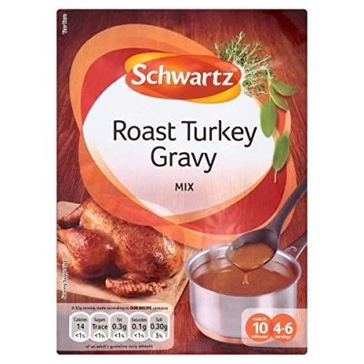 Abbildung von Schwartz Roast Turkey Gravy Mix (25 g) Packung mit 6
