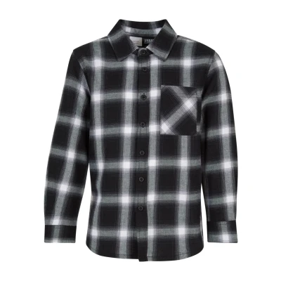 Abbildung von Urban Classics Oversized Hemd für Kinder, Größe: 122/128, Black white