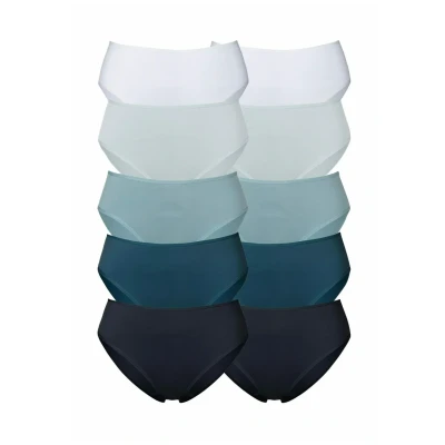 Abbildung von Lascana 10 PACK Slip, Damen, Größe: 32/34, Blau