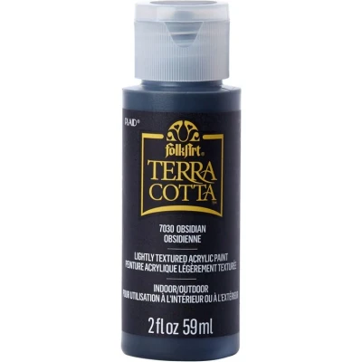 Abbildung von Folkart Terra cotta textured acrylic paint 59ml Obsidian