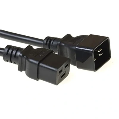 Abbildung von ACT Kaltgerätekabel Verlängerung 3m, C19 Buchse auf C20 Stecker, IEC 60320 Netzkabel AK5087 Schwarz