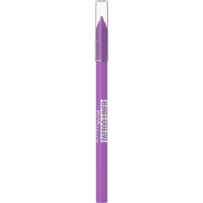 Abbildung von Maybelline New York Gel Eyeliner, Wasserfester und langanhaltender Stift, Bis zu 36 Stunden Halt, Tattoo Liner Pencil, Farbton: 801 Purple Pop