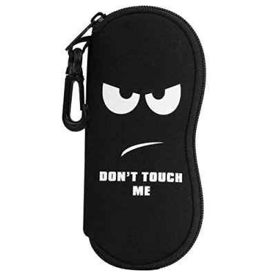 Abbildung von MoKo Sonnenbrille Tasche [Ultra Lightweight] Neopren Reißverschluss Brillenetui mit Gürtelclip für Brillen, Rahmen, Tragbare Case Schlüssel, Bleistifte, Karten, Bunt