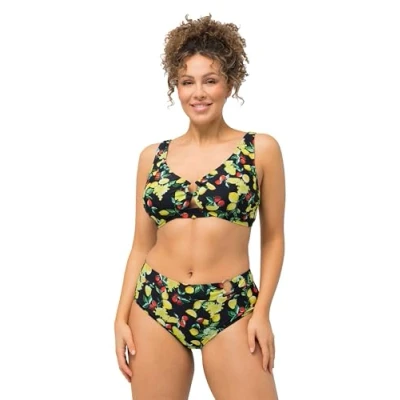 Abbildung von Ulla Popken Fruit Oring SET Bikini, Damen, Größe: 54, Black