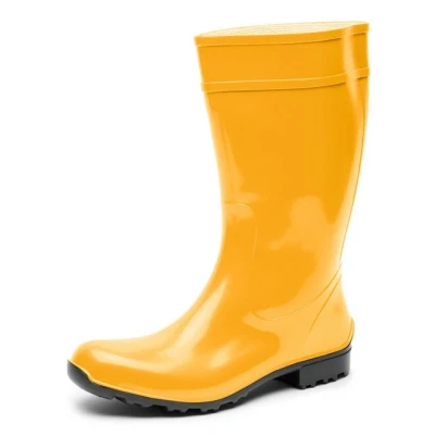 Abbildung von Ladeheid Damen Gummistiefel 100% Wasserdticht Regenstiefel LA 967 (Gelb/Schwarz, 40 EU)