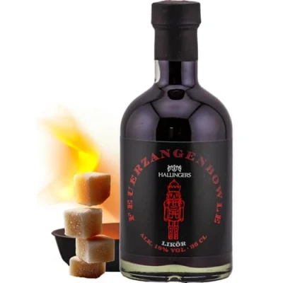 Abbildung von Hallingers Feuerzangenbowle, Likör 18% vol. Premium Weihnachts zu Weihnachten und im Advent als Geschenk zur Weihnacht (Glas) Adventskalender Neuheiten &amp; befüllen Danke Sil