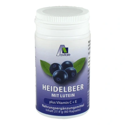 Abbildung von Heidelbeer Kapseln + Lutein Vitamine c+e