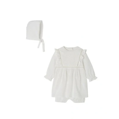 Abbildung von vertbaudet Kleid &amp; Leggings Festliches Baby Set: Kleid, Spielhose Mütze