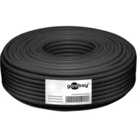 Abbildung von goobay 52768 Cat 7 Outdoor Netzwerkkabel, Verlegekabel, S/FTP (PiMF), OFC, 600 MHz, 2 fach geschirmt, AWG 23/1, PE Mantel, schwarz, 100m, 100 Meter