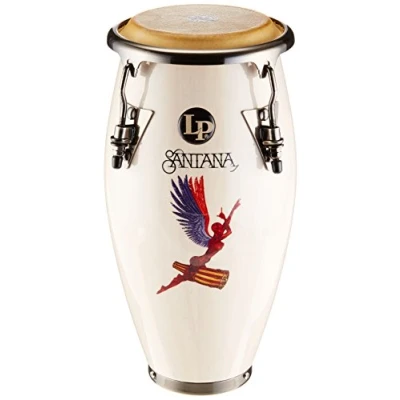 Abbildung von LP Latin Percussion Conga Santana Abraxas Angel LPM197 SNW weiß, brushed Nickel Hardware
