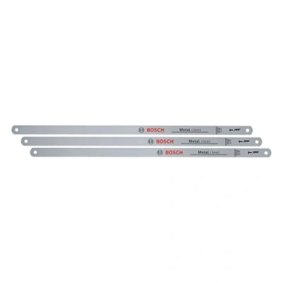 Abbildung von Bosch Bügelsägeblätter Clean 300mm, 3 Stück (für Bügelsägen 300mm; 32 TPI; robuste Sägeblätter aus Bimetall für saubere Schnitte in Metall, Holz, Kunststoff, Verbundmaterialien)