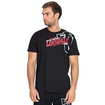 Abbildung von Lonsdale Normale Walkley Tshirt print, Herren, Größe: Small, Black
