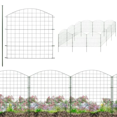 Abbildung von V2Aox Teichzaun Zaun Gartenzaun Steckzaun Garten Teich 12 Zaunelemente 78 cm
