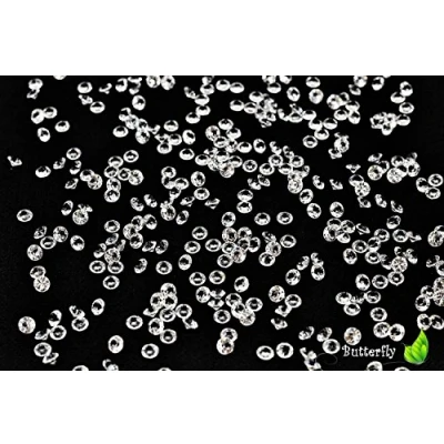 Abbildung von Creativery 1000 Deko Steine Diamanten transparent klar 6mm // Dekosteine Streudeko Tischdeko Diamonds Hochzeit Party Geburtstag