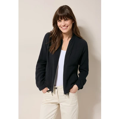 Abbildung von Cecil Musselin Bomberjacke, Damen, Größe: Large, Schwarz