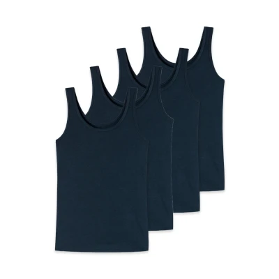 Abbildung von uncover by Schiesser 4ER PACK Unterhemd/shirt, Damen, Größe: Medium, Dunkelblau