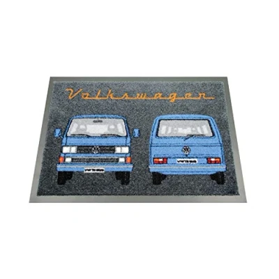 Abbildung von Fußmatte Volkswagen Türvorleger im VW Bulli T3 Design, Collection by BRISA, Rechteckig, Höhe: 7 mm, In und Outdoor