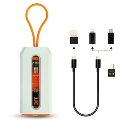 Abbildung von JJC USB C Datenkabel 4 Konverter Set mit Aufbewahrungstasche, auf Lighting Adapter, Micro A OTG für MicroSD Nano SIM Karten Telefon PC