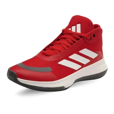 Abbildung von adidas Unisex Bounce Legends Trainers Basketball Schuhe, Better Scarlet/Cloud White/Charcoal, 46 EU