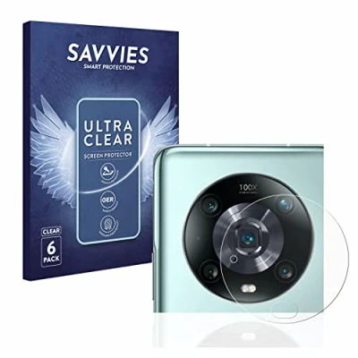 Abbildung von Savvies 6 Stück Schutzfolie für Honor Magic 4 Pro (NUR Kameraschutz) Displayschutz Folie Ultra Transparent