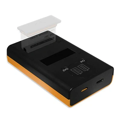 Abbildung von Dual Ladegerät (Netz, USB, mit LCD) kompatibel Osmo AB1 für DJI Action Sportscam inkl. 2A USB Netzteil (2 Akkus gleichzeitig ladbar)