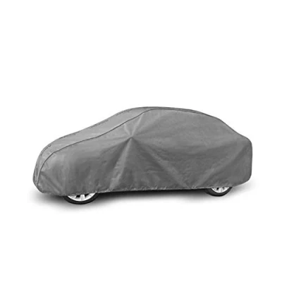 Abbildung von Autoabdeckung Wasserfest &amp; Extrastark Atmungsaktive Autoplane Abdeckplane gegen Regen Schnee Wind UV Strahlung Laub und anderen Schmutz Autogarage Autohülle Grau, M Sedan L: 380 425cm / H: 126 136cm