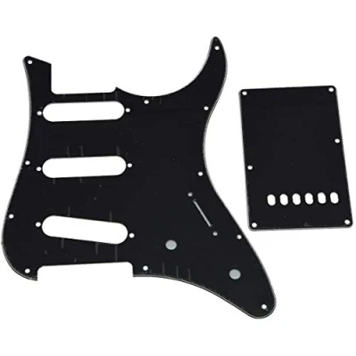 Abbildung von Dopro Gitarre SSS Schlagbrett und Tremolo Trem Abdeckung für Yamaha Pacifica Gitarre, 3 lagig, Schwarz