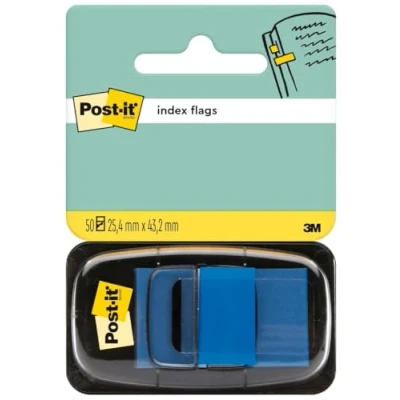 Abbildung von Post it I680 2 Index 1 Spender à 50 Haftstreifen (25,4 x 43,2 mm) blau