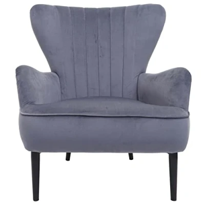 Abbildung von Mendler Lounge Sessel HWC K37, Cocktailsessel Polstersessel Sessel, Samt grau