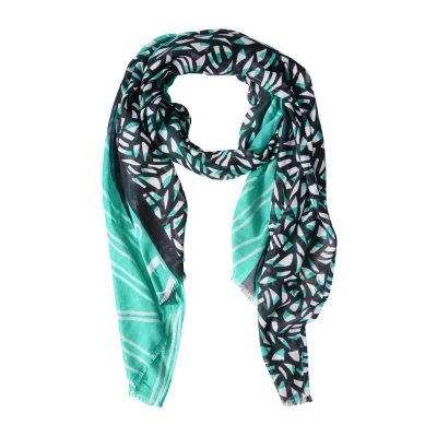 Abbildung von CECIL Damen B572682 Gemusterter Schal, Aventurine Green, A
