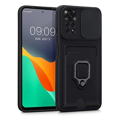 Abbildung von kwmobile Handyhülle kompatibel mit Xiaomi Redmi Note 11 / 11S Softcase Kameraschutz Kartenfach Lavendel
