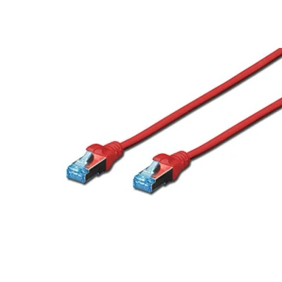 Abbildung von DIGITUS LAN Kabel Cat 5e 2m CCA Netzwerkkabel Mit RJ45 SF/UTP Geschirmt Kompatibel zu 6 &amp; 5 Rot