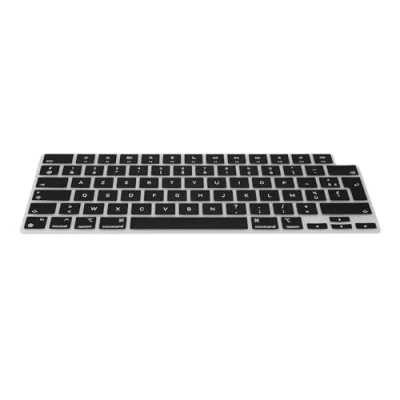 Abbildung von kwmobile Silikon Tastaturschutz AZERTY (Frankreich, Belgien) kompatibel mit Apple MacBook Pro 16&quot; (2023) M2 A2780 / M3 A2991 in Schwarz