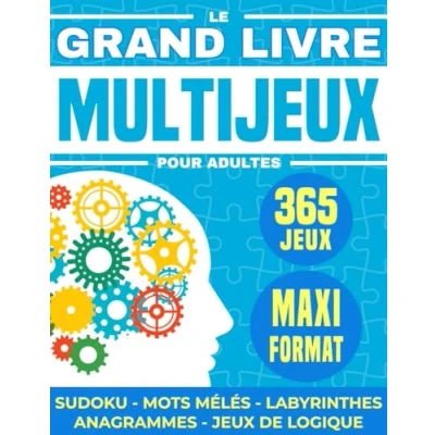 Abbildung von Le grand livre multi jeux pour adultes: Cahier d&#039;activités avec 365 des sudoku, mots mélés, labyrinthes, de lettres, logique se relaxer et stimuler son cerveau