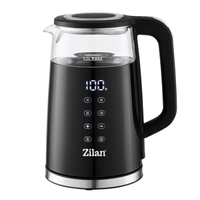 Abbildung von Zilan Wasserkocher, doppelwandig, mit Digitalanzeige, 1,7 l, 2200 W, Warmhaltefunktion, Trockenkochschutz, vier voreingestellte Temperaturen, automatischer Start